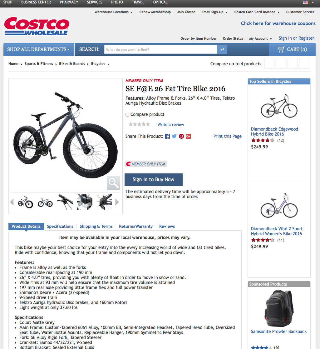 costco childrens bikes